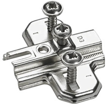 Montageplaat met schroeven voor meubelbeslag