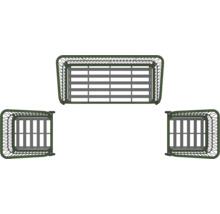 Tuin tafel en twee tuinstoelen met frame en lattenbodem