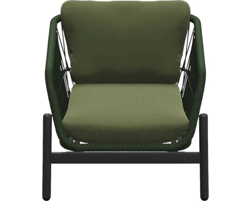 Tuinstoel met kussens en touwbekleding