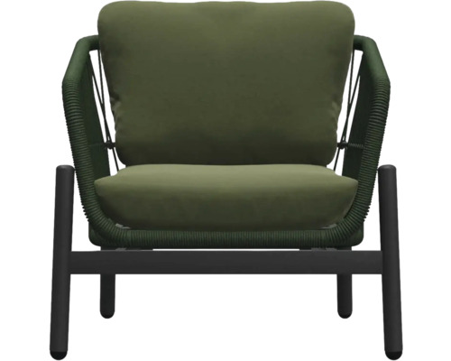 Tuinstoel met armleuning en zitkussen