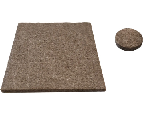 Vilt meubelglijders, vierkant en rond