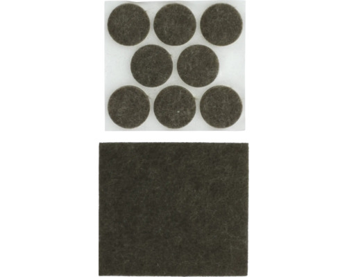 Zelfklevende meubelglijders van vilt, in ronde en vierkante vorm