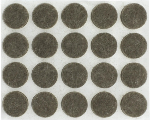 TARROX Antikras vilt zelfklevend rond bruin Ø 17 mm, 20 stuks Viltglijders om op te plakken, 20 stuks