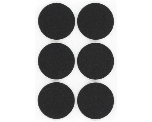 Zes vilten meubelglijders