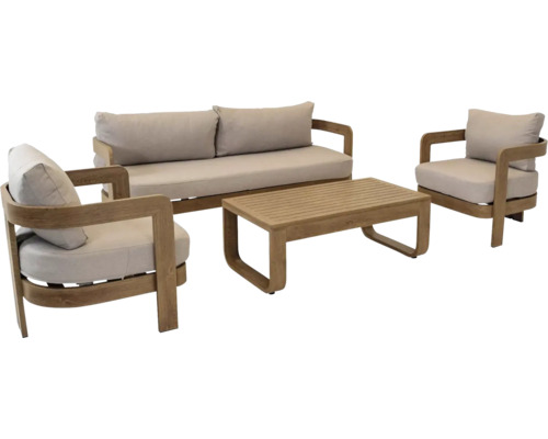 Tuinmeubelset met bank, stoel en tafel voor buiten