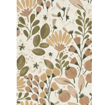 Illustratie van een bloemmotief met bladeren en bloemen