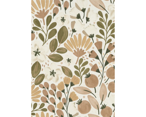 Illustratie van een bloemmotief met bladeren en bloemen