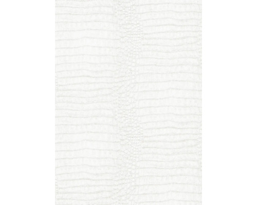 Detailweergave van een wit behang met krokodillenhuidmotief