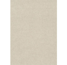 Close-up van een beige textielbehang met fijne structuur.