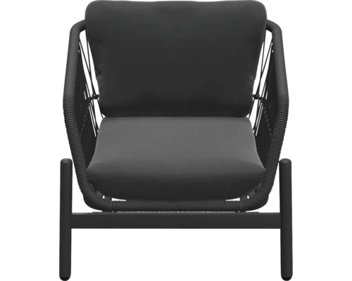 Tuinfauteuil met kussens en gevlochten details