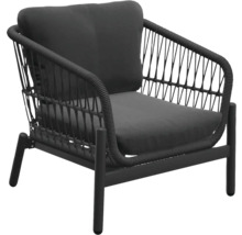 Tuinstoel met kussen en gevlochten ontwerp