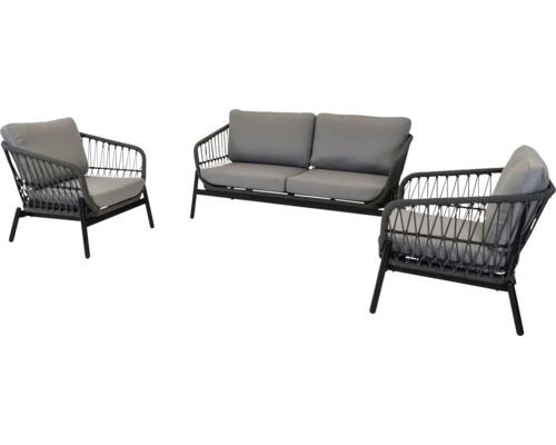 Tuinmeubelset met bank en twee fauteuils