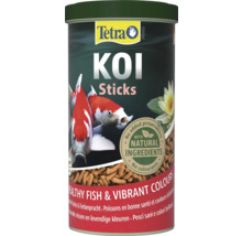 Tetra Pond Koi Sticks visvoer in een blik met Tetra Logo, natuurlijke ingrediënten, zonder conserveermiddelen en kleurstoffen.