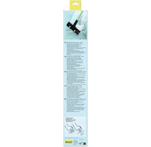 Tetra aquariumglasreiniger GS 45 verpakking met productkenmerken, Tetra Logo, recyclingsymbolen en instructies voor het vervangen van de mesjes.