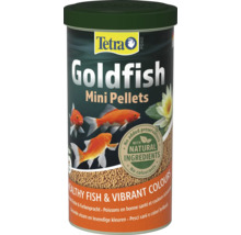 Tetra Pond Goldfish Mini Pellets vijvervisvoer met natuurlijke ingrediënten zonder conserveermiddelen en kleurstoffen.