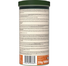 Achterkant Tetra Goldfish Mini Pellets met ingrediënten, analytische bestanddelen, voedingsinstructies, streepjescode en hoeveelheid.