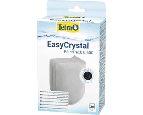 Tetra EasyCrystal FilterPack C 600, drie filterpatronen met actieve kool voor Tetra EasyCrystal Filter.