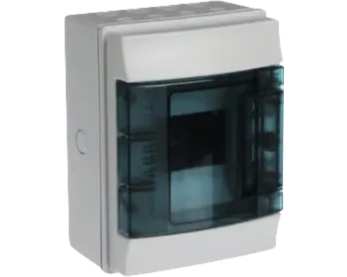 Opbouw wandcontactdoos met transparante deur voor binnenshuis