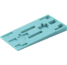 Rechthoekig kunststof glasblokje met inkepingen voor nauwkeurige venstermontage en het uitvlakken van oppervlakken.