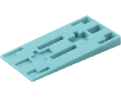 Rechthoekig kunststof glasblokje met inkepingen voor nauwkeurige venstermontage en het uitvlakken van oppervlakken.