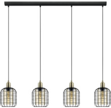 Hanglamp met vier lampen en kooi ontwerp