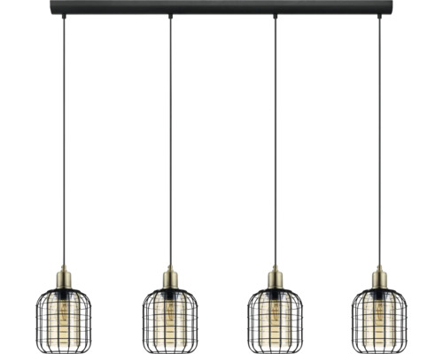 Hanglamp met vier lampen en kooi ontwerp