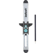 Wolfcraft parallelle aftekenhulp van metaal en kunststof inclusief potlood voor het markeren van randen.