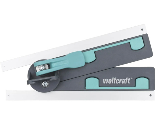 Wolfcraft zwaaihaak voor het opmeten en overbrengen van hoeken, kunststof behuizing met metalen componenten.