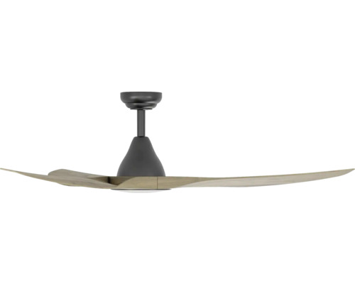 EGLO Plafondventilator Portesa mat zwart / walnoot Ø 132 cm Plafondventilator met bladen