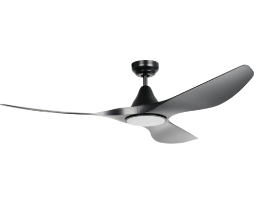 EGLO Plafondventilator Portesa mat zwart Ø 132 cm Plafondventilator met drie bladen en geïntegreerde verlichting