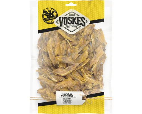 VOSKES Kippenvleugels 500 gr Voskes hondensnacks kippenvleugels in transparante verpakking