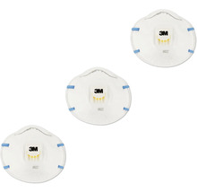 Drie 3M ademhalingsmaskers van het type 8822