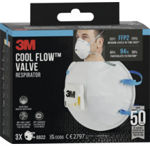 3M Cool Flow Ventiel ademhalingsmasker, FFP2-standaard