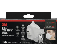 3M Aura Cool Flow Ventiel Comfort Ademhalingsmasker, FFP3 beschermingsniveau