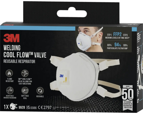3M lasmasker met Cool Flow ventiel, herbruikbaar