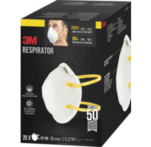 3M ademhalingsmasker, filtert deeltjes, met verstelbare neusklem en geavanceerde elektrostatische filtermedia