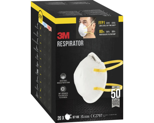 3M ademhalingsmasker FFP1 in doos met verstelbare neusklem