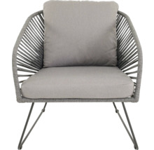 Tuinstoel met kussen en touwbespanning