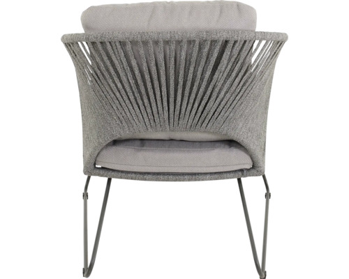 Tuinstoel met kussen en metalen poten