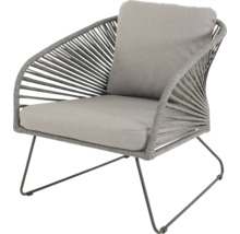 Tuinstoel met kussen en metalen frame