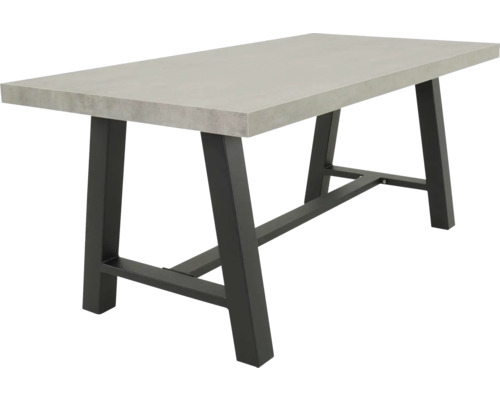 Eettafel met tafelblad en metalen poten