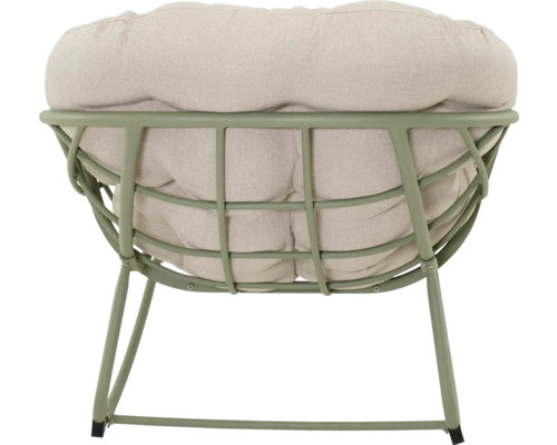 Tuinstoel met metalen frame en zitkussen