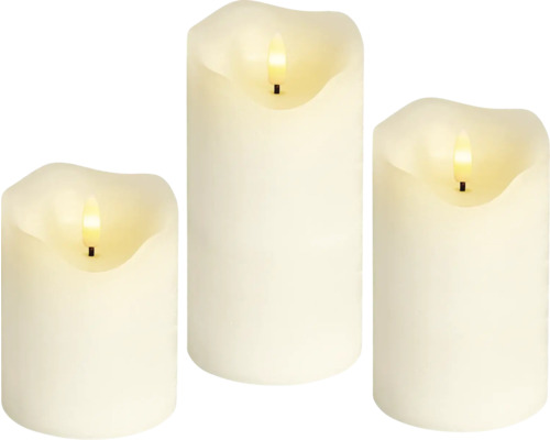 Drie LED-kaarsen voor binnenshuis