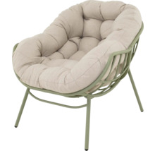Tuinmeubilair: fauteuil met metalen frame en bekleding