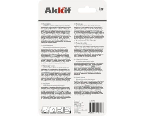 Akkit voegspatel voor het aandrukken en gladmaken van siliconen en kitten, 1 stuk