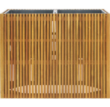 Dubbele plantenbak van houten latten