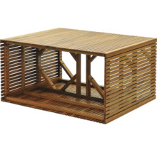 Houtopslag voor de tuin van houten latten