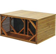 Houten afvalcontainerbox voor twee afvalcontainers