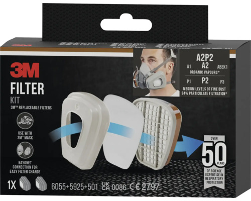 3M filterkit met vervangbare filters voor 3M maskers
