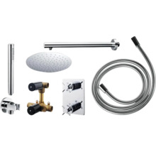 Doucheset met hoofddouche, handdouche, doucheslang en thermostatische kraan